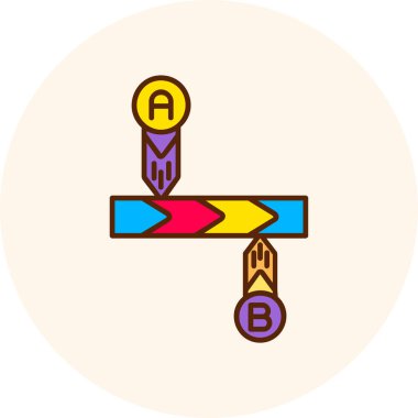 Zaman çizelgesi doldurulmuş çember vektör resimleme