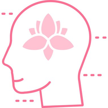 Çiçekli insan siluetinin vektör çizimi