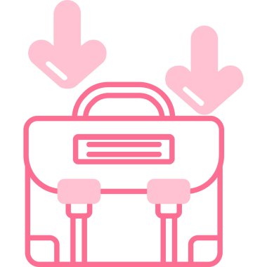 Evrak çantası simgesinin vektör illüstrasyonu