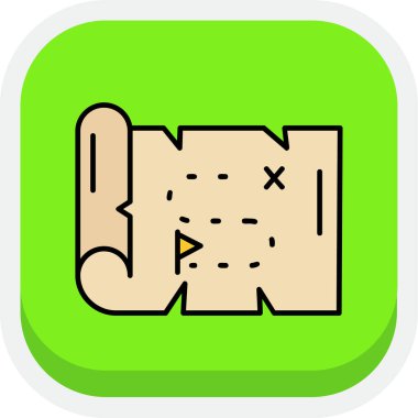 harita gezinme simgesi, basit vektör illüstrasyonu