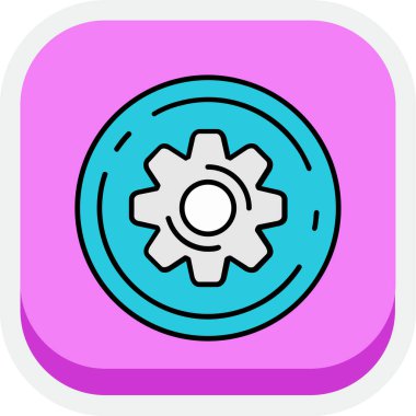 Teçhizat Web simgesi basit illüstrasyon