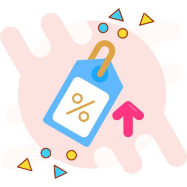 indirimli etiket fiyatı renk vektör çizimi