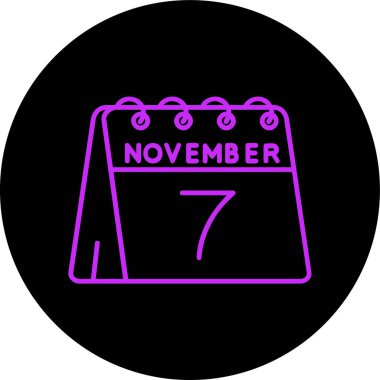 Kasım 'ın 8' i bir günlük takvimde