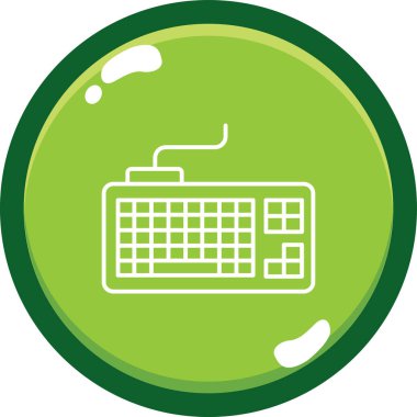 Yeşil boyalı klavye.