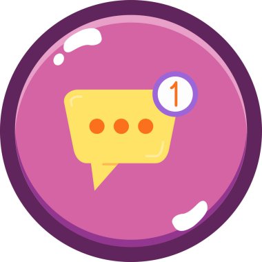 Konuş. Web simgesi basit illüstrasyon