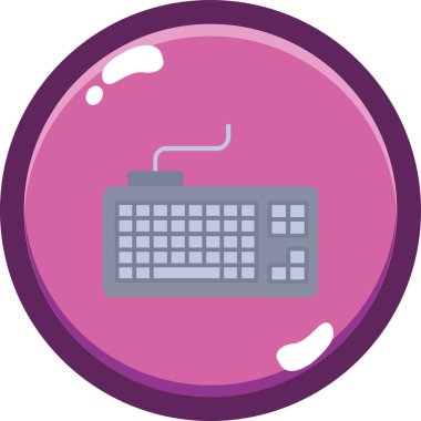 Bilgisayar klavye simgesini, vektör çizim