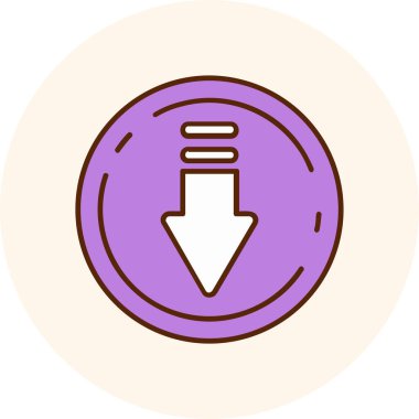 Ok. Web simgesi basit illüstrasyon