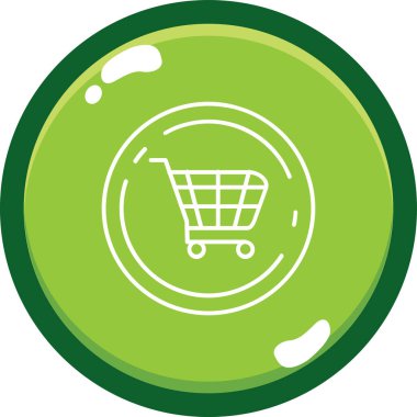 Alışveriş arabası simgesi, vektör illüstrasyonu