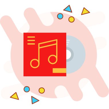 Müzik simgesi vektör illüstrasyonu