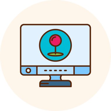 bilgisayar ekran simge vektör çizim