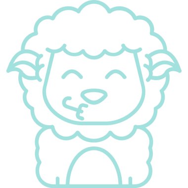 Şirin çizgi film koyunlarının vektör çizimi