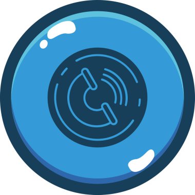 CD mi? Web simgesi basit illüstrasyon