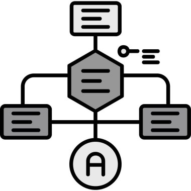 network vector line icon design