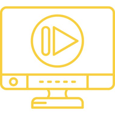 Monitör. Web simgesi basit illüstrasyon