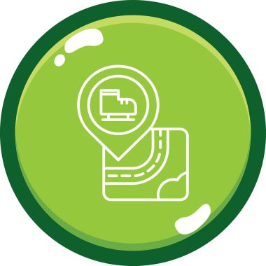 Harita simgesi, vektör illüstrasyonlu harita işaretleyici