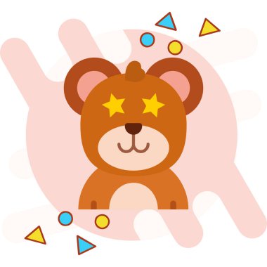 Beyaz arka planda gökkuşağı olan sevimli oyuncak ayı.