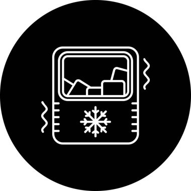 Modern ikon sıcaklık eksikliğinin vektör illüstrasyonu