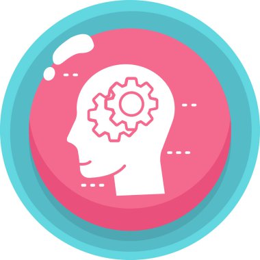 Beyin. Web simgesi basit illüstrasyon