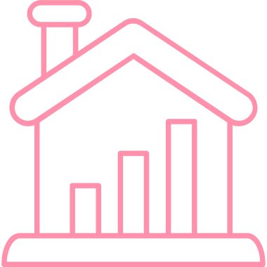 Modern ev simgesinin vektör illüstrasyonu