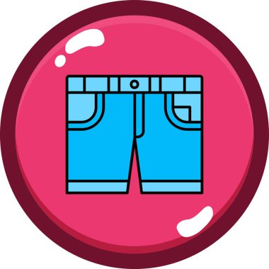 Mavi ve pembe bir ikonun vektör illüstrasyonu