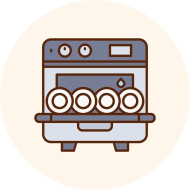 fırın vektör simgesi modern basit illüstrasyon