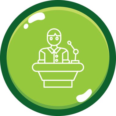 Bir yeşil ve mavi simgenin vektör illüstrasyonu