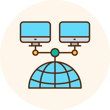 ağ bağlantısı simgesi, vektör illüstrasyonu