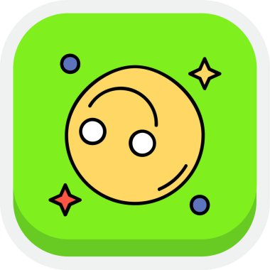 Gezegen simgesi, vektör çizimi