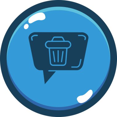 Çöp kutusu simgesi. Web tasarımı için basit çöp kutusu vektör simgeleri çizimi