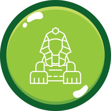 vektör kaplumbağa simgesi, vektör illüstrasyonu