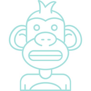 kızgın maymun emoji simgesi - özet biçimi