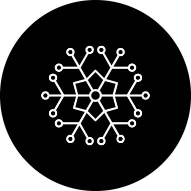 Bir kar tanesi simgesinin vektör çizimi