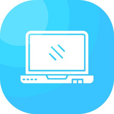 Dizüstü bilgisayar simgesi vektör çizimi