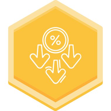 İndirim. Web simgesi basit illüstrasyon