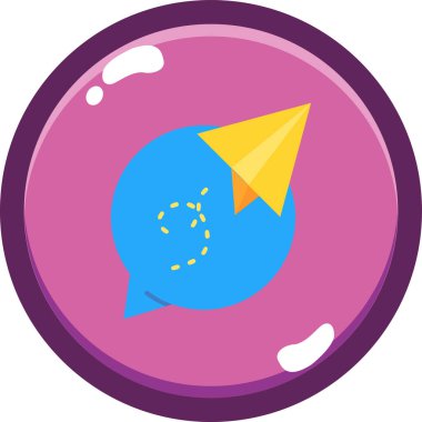 Balon. Web simgesi basit illüstrasyon