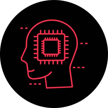 beyin ikonu vektör illüstrasyonu