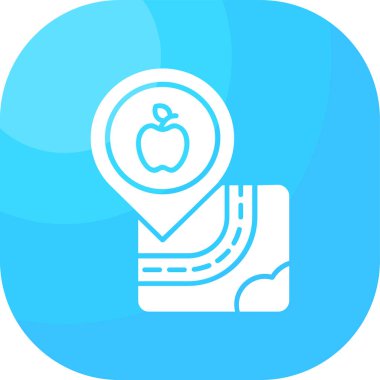 Harita gezinme konumu simgesi doldurulmuş dış hat biçimi