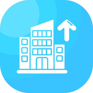 Bina. Web simgesi basit illüstrasyon