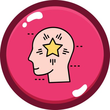 Kurdele simgesi ile doldurulmuş rozet - taslak biçimi