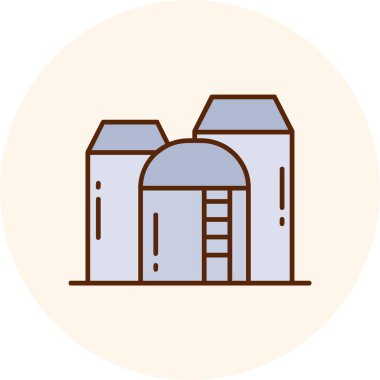 Fabrika simgesi vektör illüstrasyonu