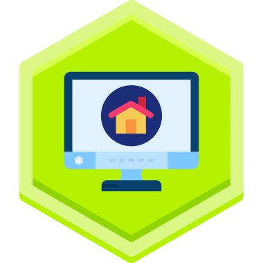 Ev simgesinin vektör illüstrasyon tasarımı