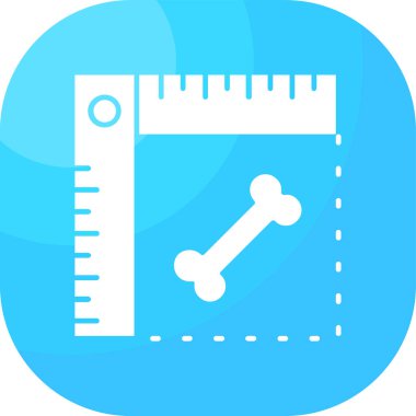 Cetvel Glyph buz vektörü resimleme