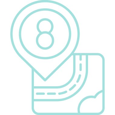 harita simgesi vektör illüstrasyonu