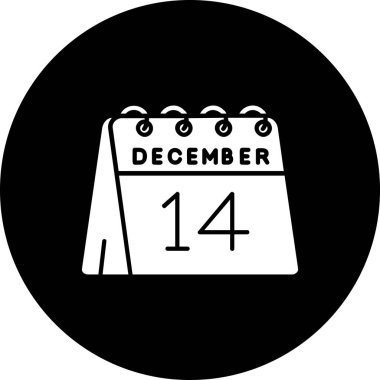 takvim için siyah ve beyaz vektör simgesi