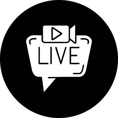 canlı sohbet glyph vektör dekoru