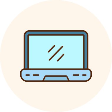 Bilgisayar. Web simgesi basit illüstrasyon