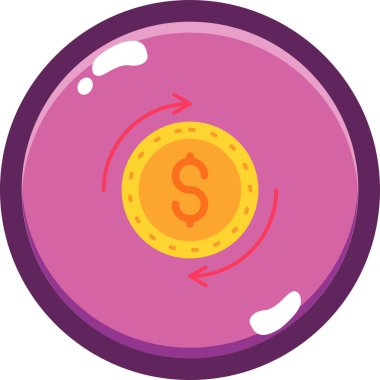 Dolar para simgesi, vektör illüstrasyonu