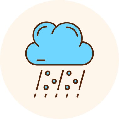 Bulut simgesi vektör illüstrasyonu