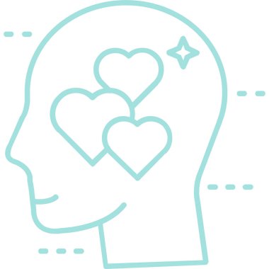 Aşk kalp ikonu ana hatlarıyla