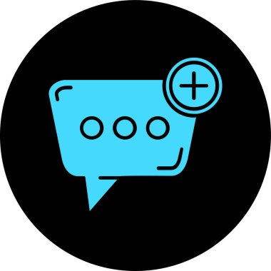 Sohbet simgesinin vektör illüstrasyonu